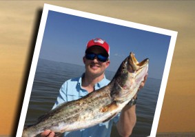 Trophy trout fishing on Galveston Bay